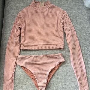 Acacia Swimwear Orchid Mesh Rashguard and Bottom
